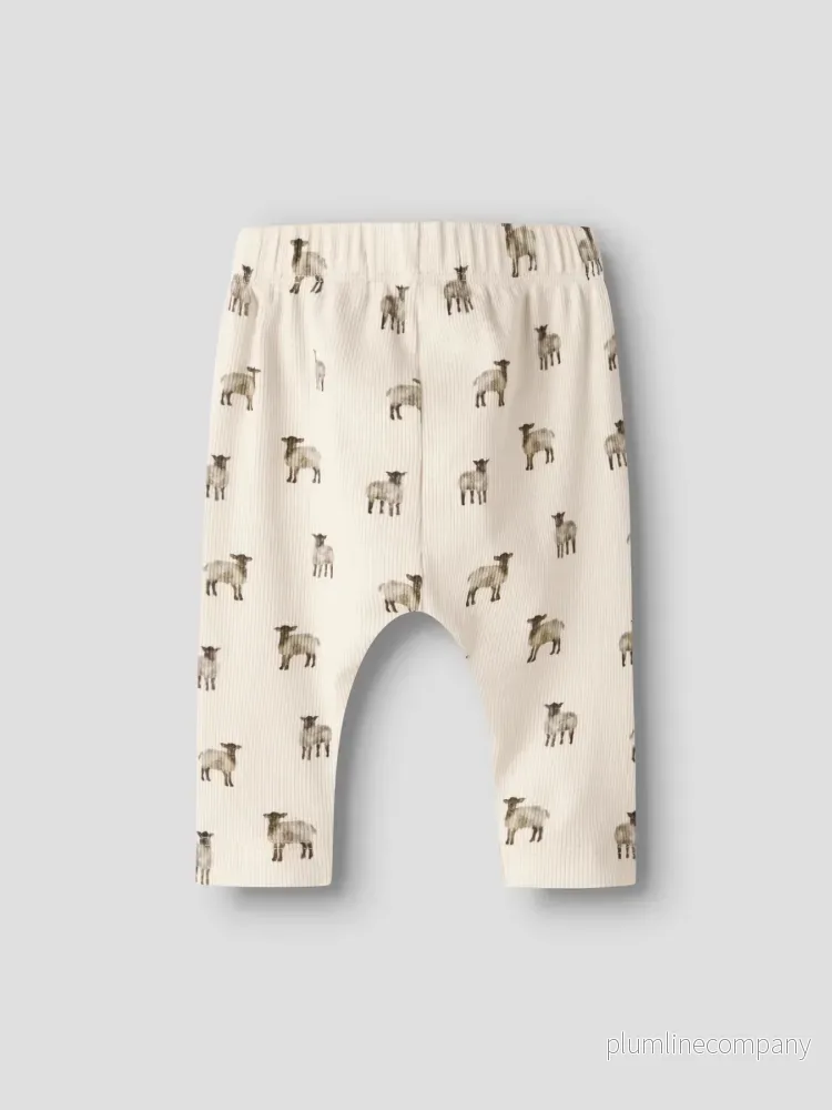 Mönstrade Babybyxor i Bomull & TENCEL™ Lyocell - Turtledove SHEEP - NBMGAVO ENK LOOSE PANT LIL - Bild 2