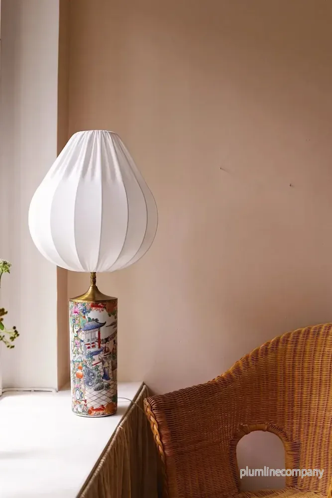 Droppe lampskärm 36 cm till golvlampa och bordslampa Vit
