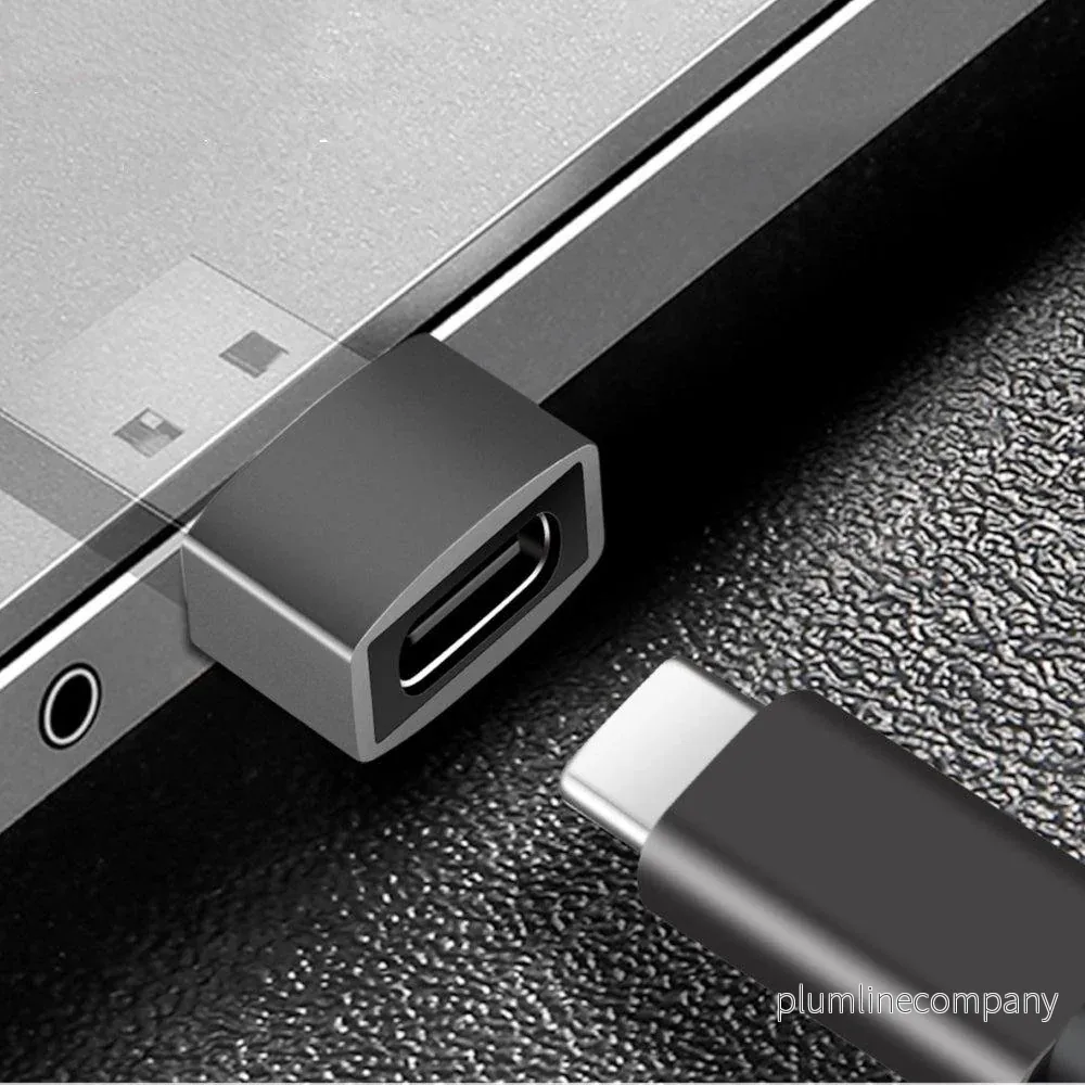 NÖRDIC USB C till OTG USB A mini adapter metal grå - Bild 2