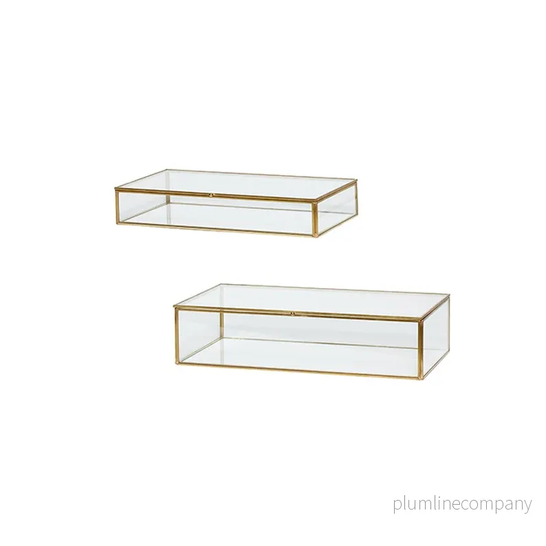 Glas ask, mässing 2 st Glas ask, mässing 2 st