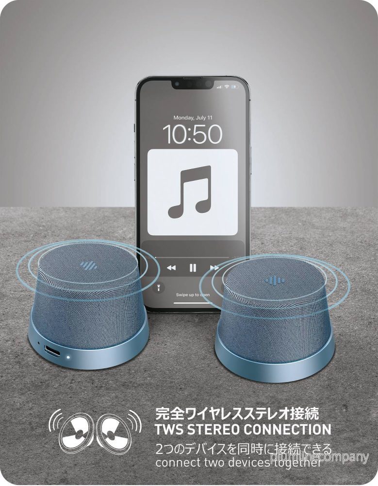 NÖRDIC Bluetooth 5.3 högtalare med magnet 3W IPX6 blå - Bild 3