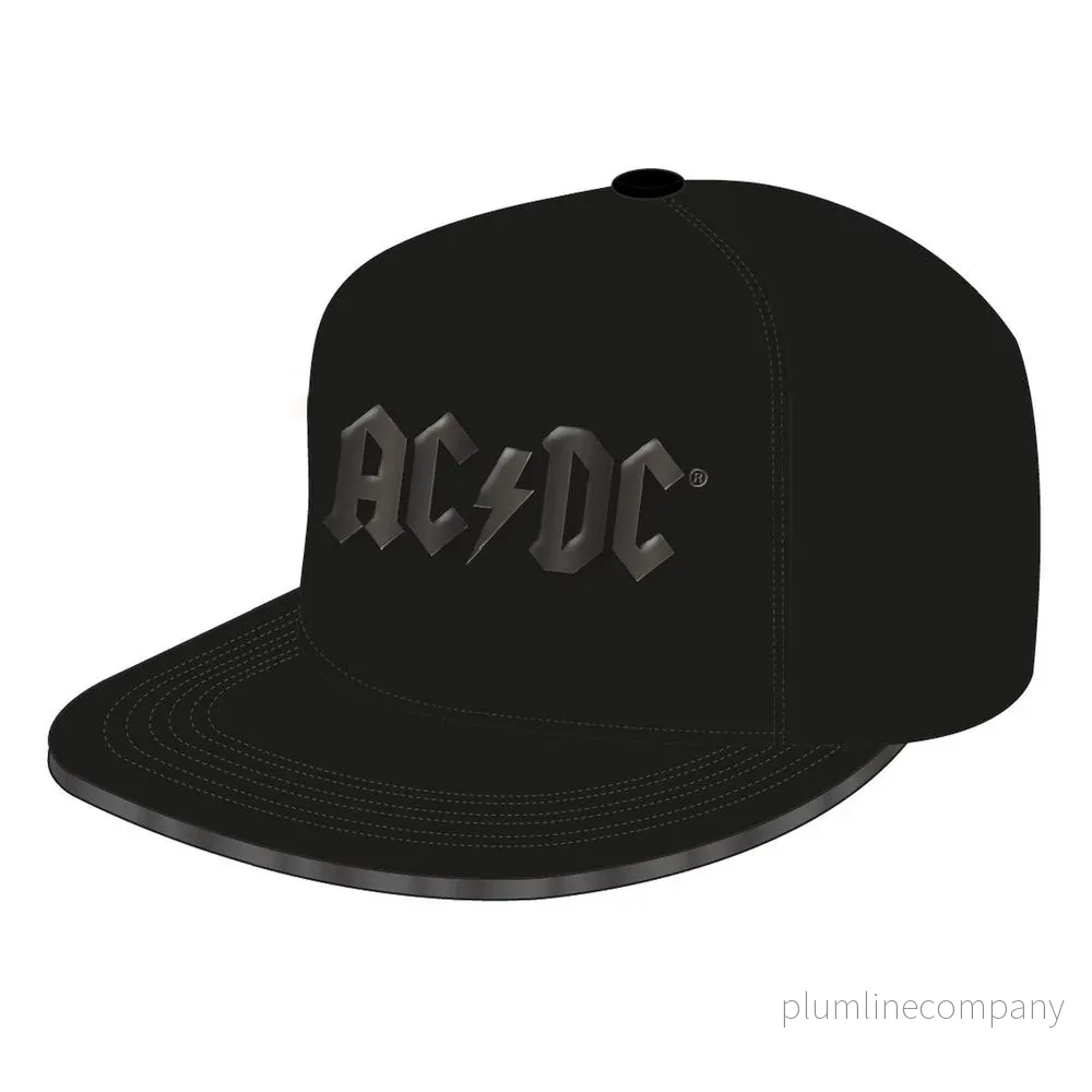 ACDC Keps med Glänsande Svart Logo ACDC Keps med Glänsande Svart Logo