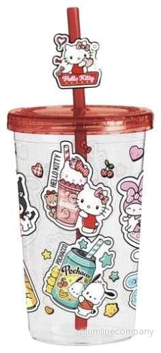 Hello Kitty and Friends Tumbler med sugrör – American Diner Version Hello Kitty and Friends Tumbler med sugrör – American Diner Version