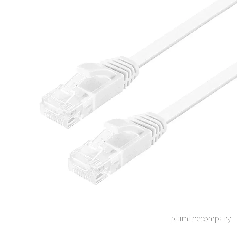 NÖRDIC Cat6 U/UTP flat nätverkskabel 50cm 250MHz bandbredd och 10Gbps överföringshastighet vit