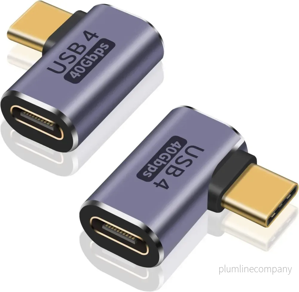 NÖRDIC USB4 vinklad adapter hane till hona 40G 8K60Hz PD100W NÖRDIC USB4 vinklad adapter hane till hona 40G 8K60Hz PD100W