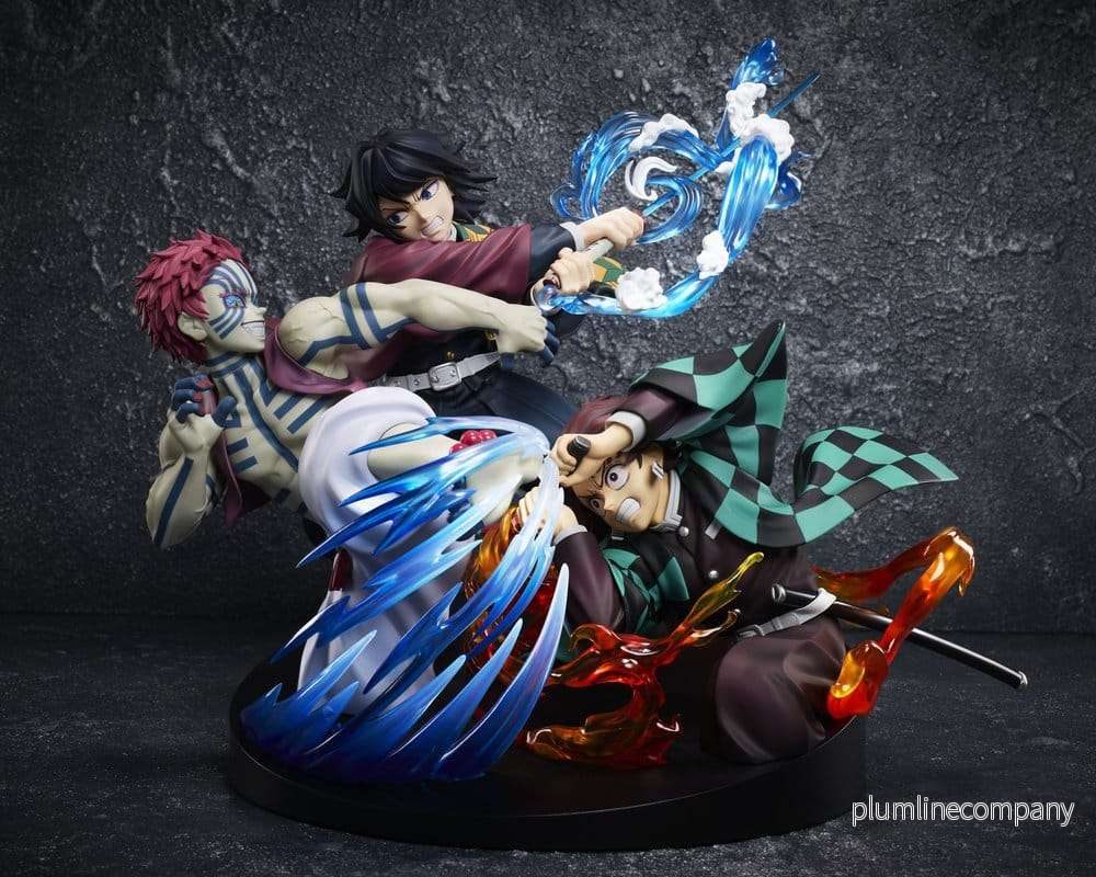 Demon Slayer: Kimetsu no Yaiba PVC-figur Tanjiro Kamado, Giyu Tomioka & Akaza 13 cm - Bild 2
