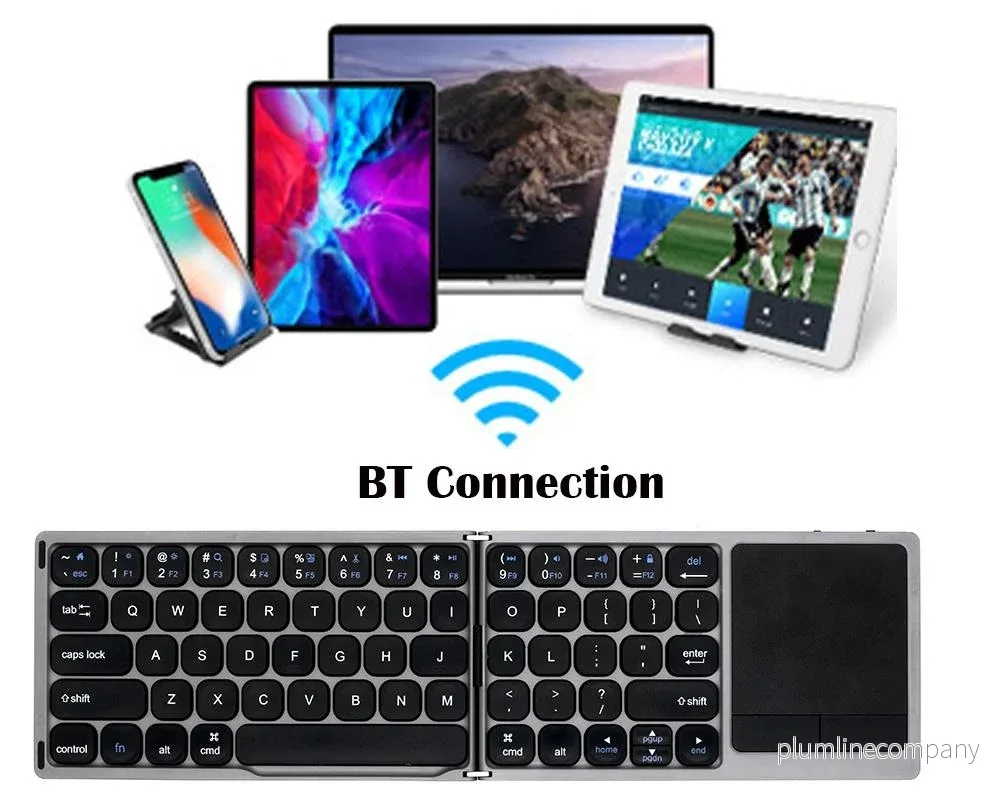 NÖRDIC Bluetooth-tangentbord med pekplatta US Layout 64keys MacOS, iOS, Windows, Android - Bild 2