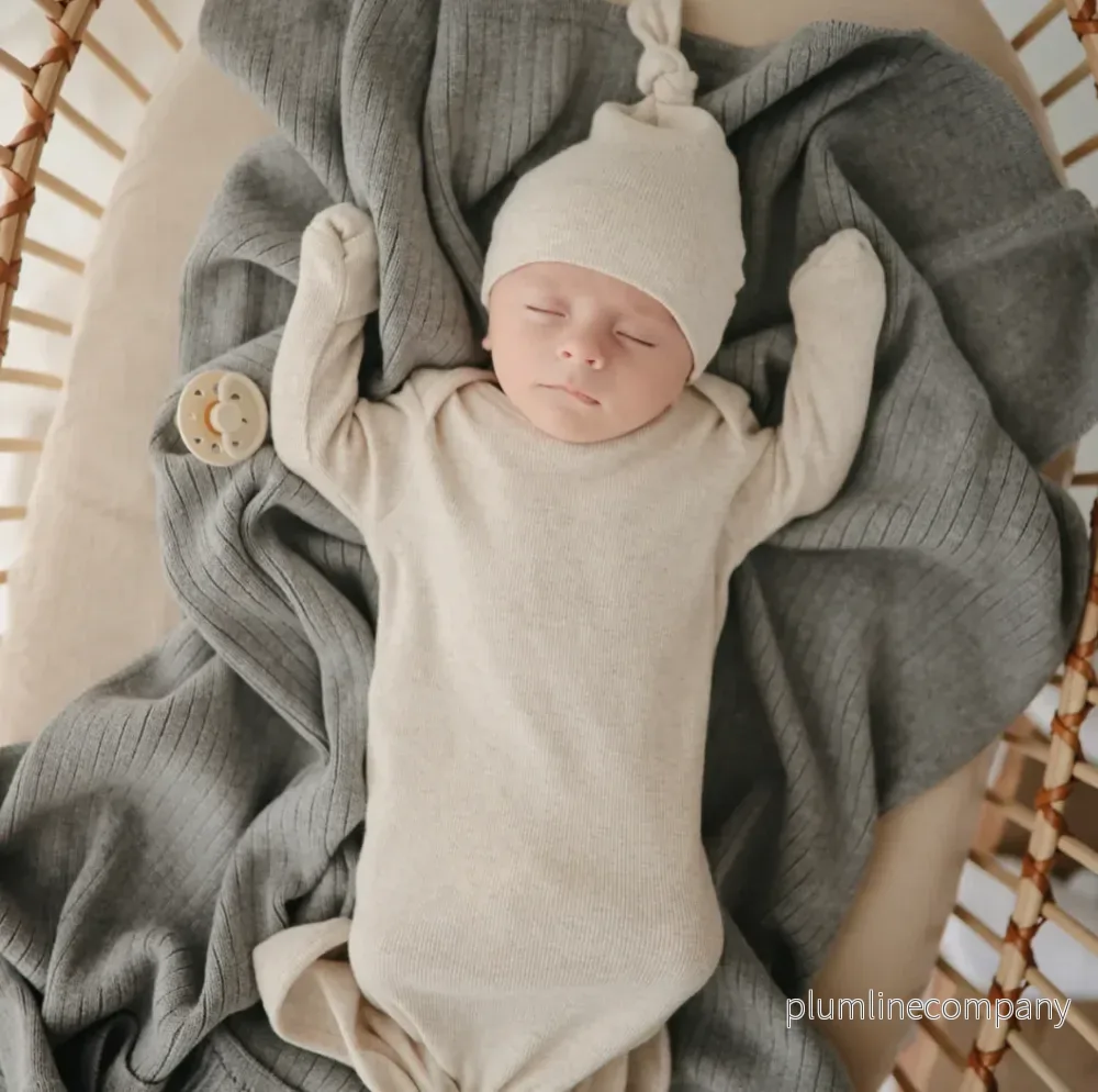 Knitted Ribbed Baby Blanket - Bild 3