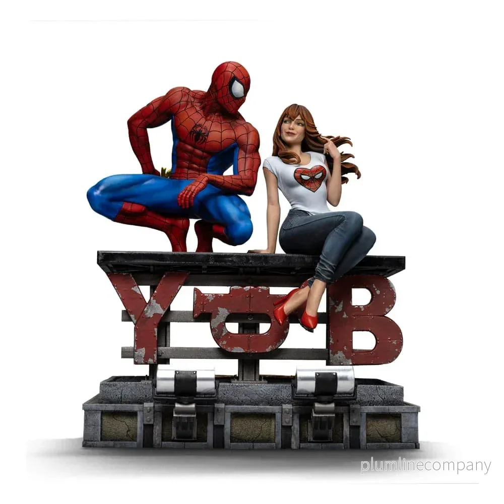 Spider-Man Diorama Konst Skala Figur 1/6 Spider-Man och Mary Jane 35 cm - Bild 3