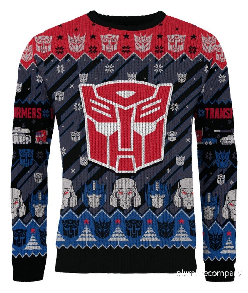 Transformers jultröja – officiell juljumper med Optimus Prime och Megatron Transformers jultröja – officiell juljumper med Optimus Prime och Megatron