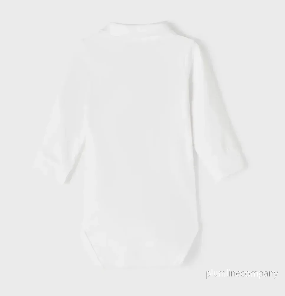 Body m krage - NBMHOLGER LS POLO BODY NOOS - Bright White - Bild 2