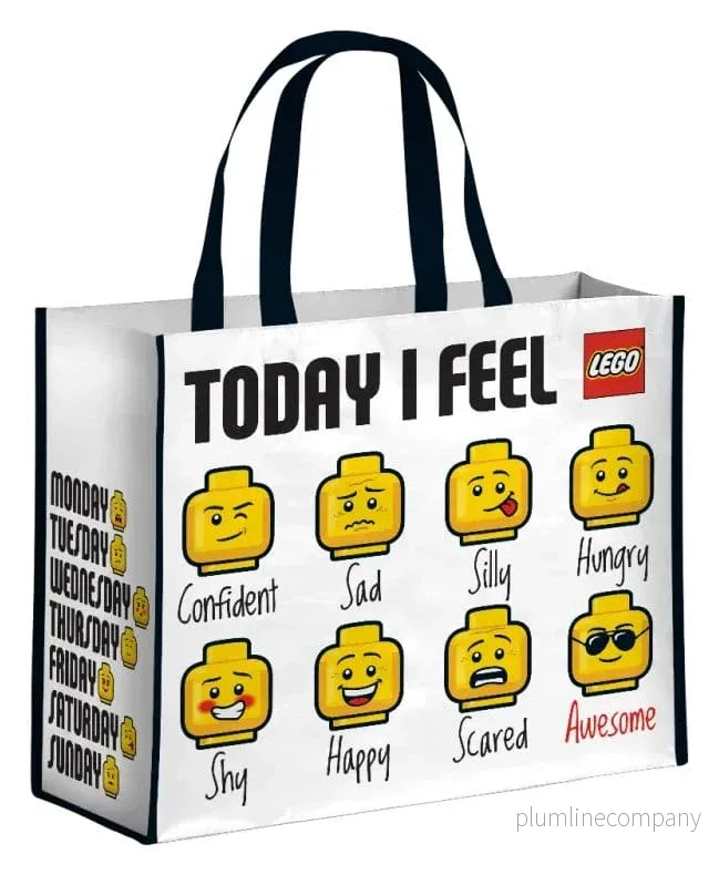 LEGO Shopping Bag Känslor – Stor, Hållbar och Miljövänlig Väska med Kultdesign LEGO Shopping Bag Känslor – Stor, Hållbar och Miljövänlig Väska med Kultdesign