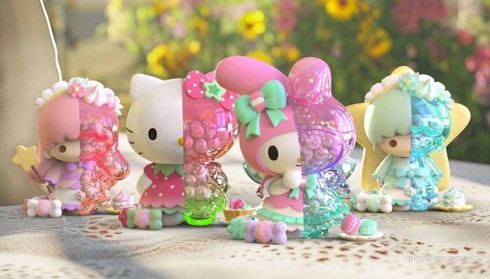 Sanrio Floral Daydream Kandy 4-tums Vinyl Figur Blind Box (6) - Bild 3