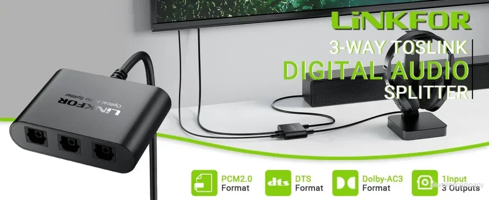 NÖRDIC digital audio optisk TOSLINK splitter 1 till 3 - Bild 3