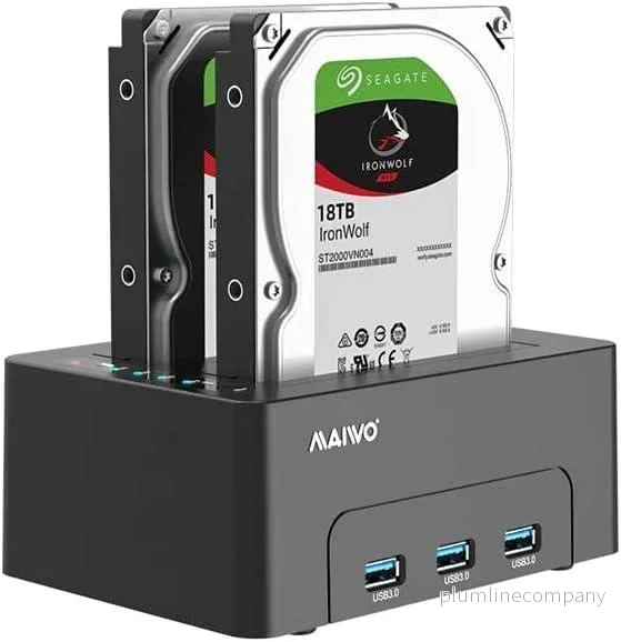 Maiwo K3082H USB 3.1 GEN1 5Gbps Dockningsstation för 2st 2,5-3,5 SATA HDD SSD 2x16TB med stöd för UASP 3xUSB3.1 hubb Maiwo K3082H USB 3.1 GEN1 5Gbps Dockningsstation för 2st 2,5-3,5 SATA HDD SSD 2x16TB med stöd för UASP 3xUSB3.1 hubb