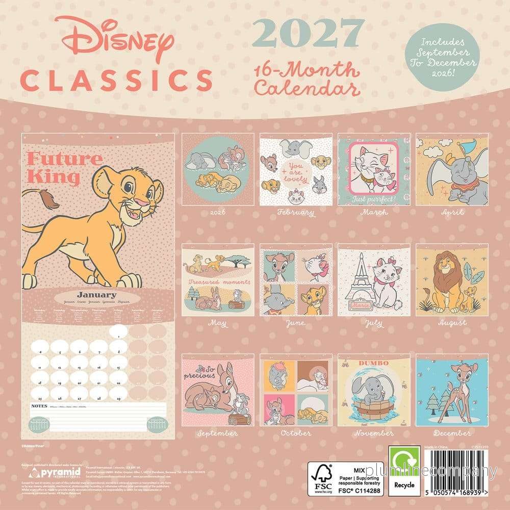 Disney Classics Kalender Treasured Memories 2027 30 x 30 cm - Bild 2