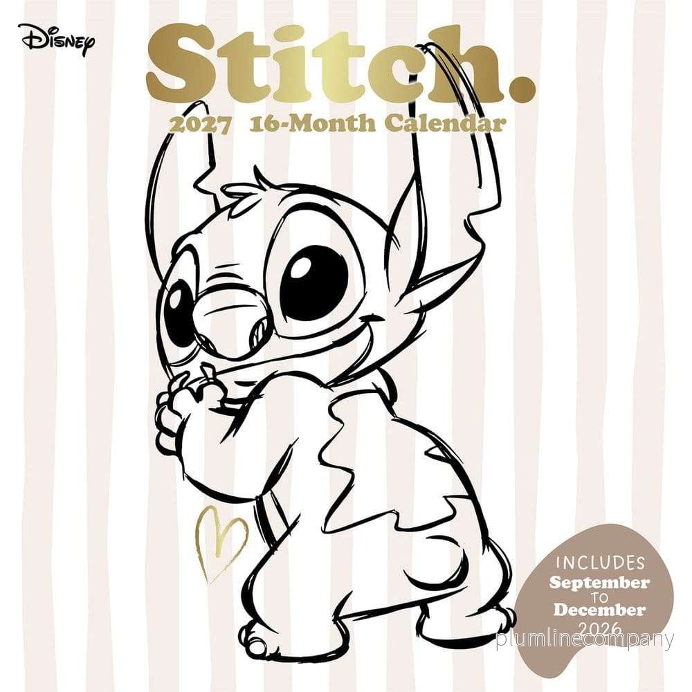 Stitch kalender Life is Better with Stitch 2027, 30 x 30 cm