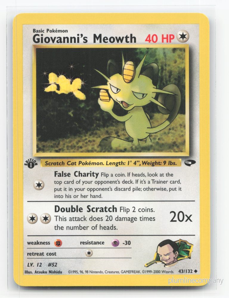 Giovanni’s Meowth 43/132 – Gym Challenge Giovanni’s Meowth 43/132 – Gym Challenge