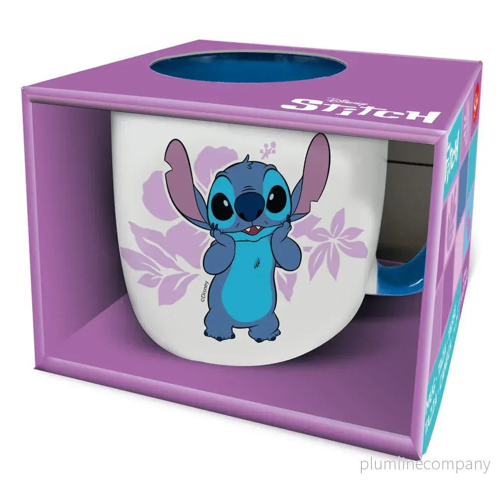Lilo & Stitch Mug Stitch med Rosa Blommor 385 ml