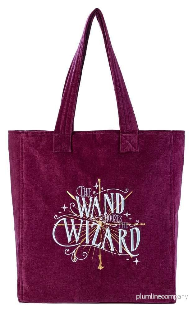 Harry Potter Tote Bag The Wand Chooses The Wizard Velvet Harry Potter Tote Bag The Wand Chooses The Wizard Velvet