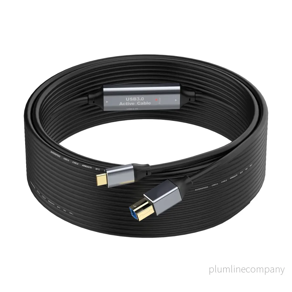 NÖRDIC USB 3.0-kabel USB-C till USB-B 5Gbps 5m USB-skrivarkabel
