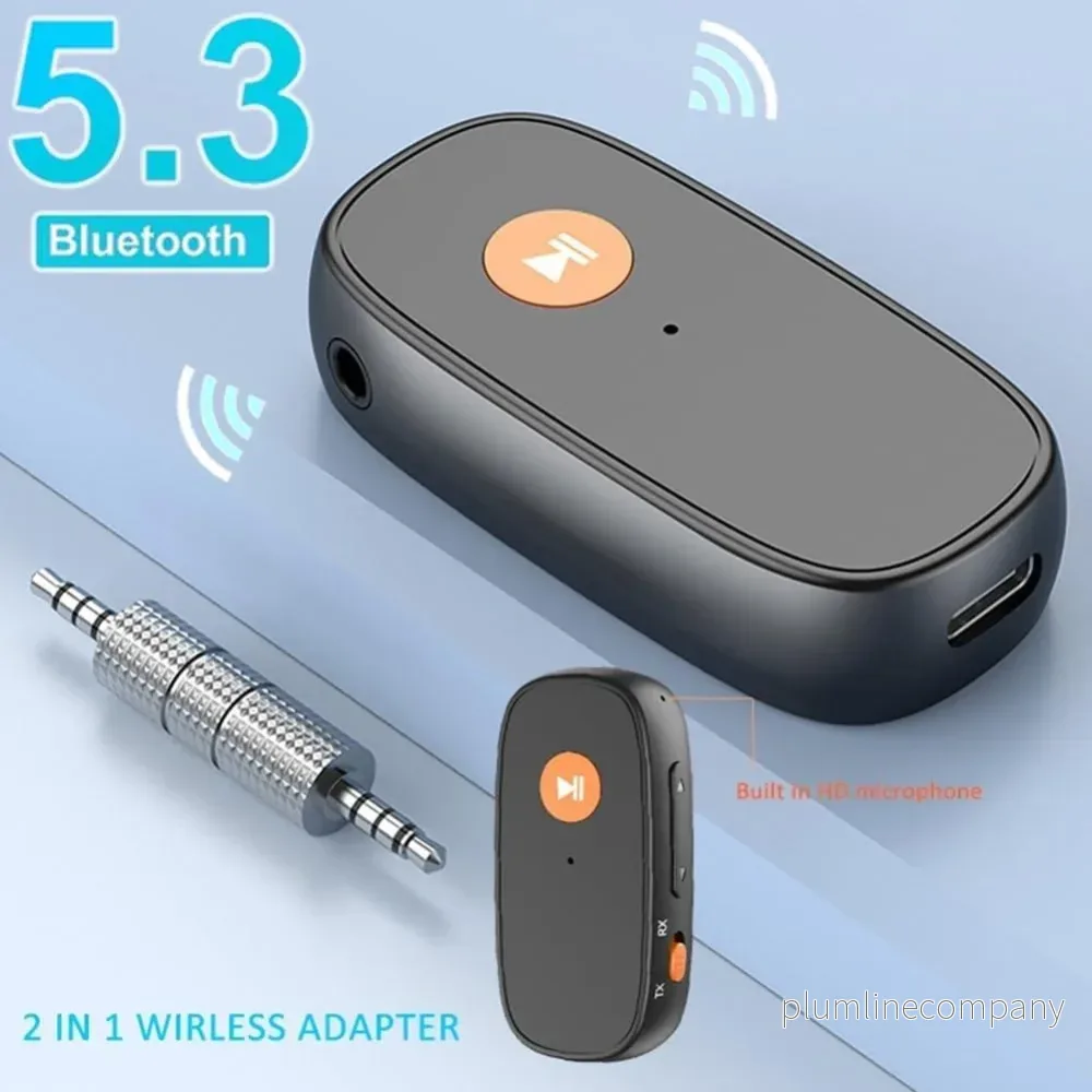 NÖRDIC 2-i-1 Bluetooth 5.3 Mottagare Sändare Adapter 3.5mm Jack För Bil Musik PC Ljud Aux Hörlurar - Bild 2