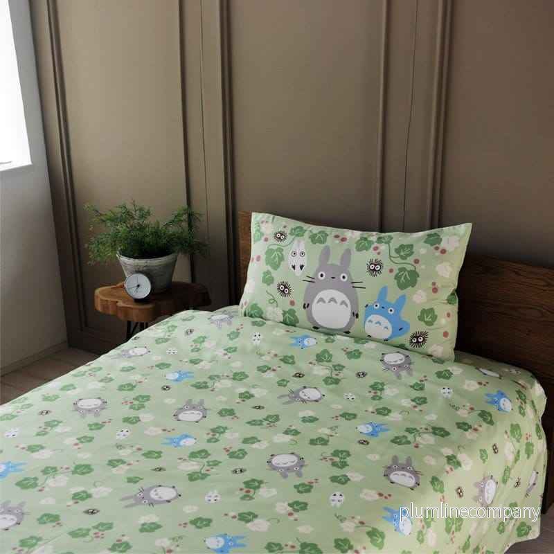 Mitt Granne Totoro Natsu Påslakan Set Totoro Grönt Löv