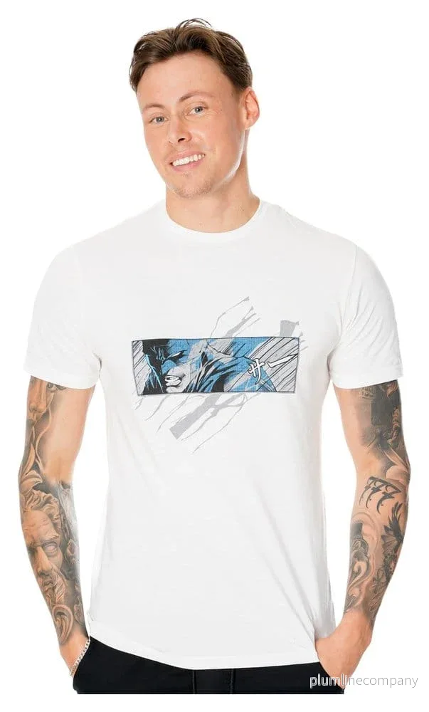 DC Comics T-shirt Batman Manga Med Riva Effekter DC Comics T-shirt Batman Manga Med Riva Effekter