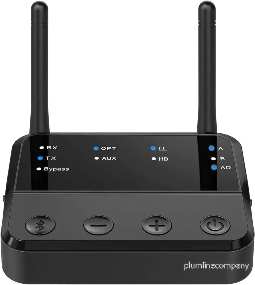 NÖRDIC Bluetooth 5.2 trådlös sändare dual link mottagare DAC Qualcomm aptXLL aptX HD 3.5mm AUX RCA optisk NÖRDIC Bluetooth 5.2 trådlös sändare dual link mottagare DAC Qualcomm aptXLL aptX HD 3.5mm AUX RCA optisk
