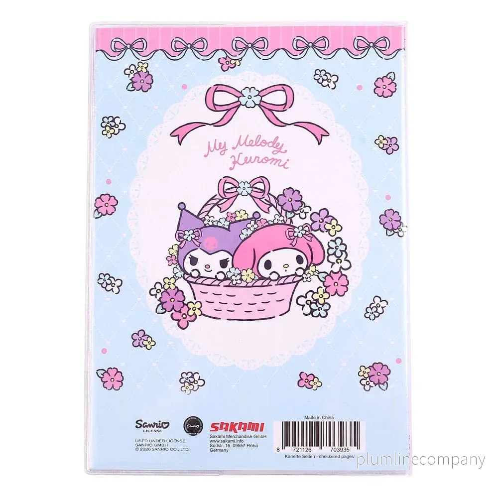 Sanrio Anteckningsblock Kuromi & My Melody Pastel Flower Holographic Checkered - Bild 3