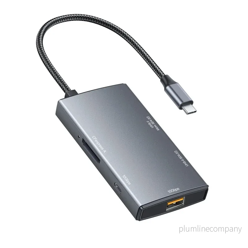 NÖRDIC USB-C 3.2 Kortläsare 1xSD 4.0, 1xMicroSD 4.0, 1xCFExpress A, 1xUSB-C 3.2 10G, 1xUSB-A 3.2 10G, UHS-II NÖRDIC USB-C 3.2 Kortläsare 1xSD 4.0, 1xMicroSD 4.0, 1xCFExpress A, 1xUSB-C 3.2 10G, 1xUSB-A 3.2 10G, UHS-II
