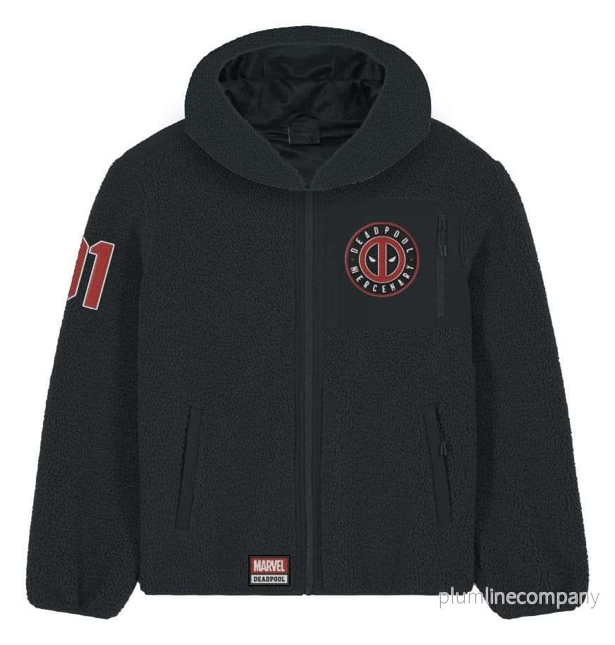 Marvel Sherpa-jacka med Deadpool-logga - Bild 2