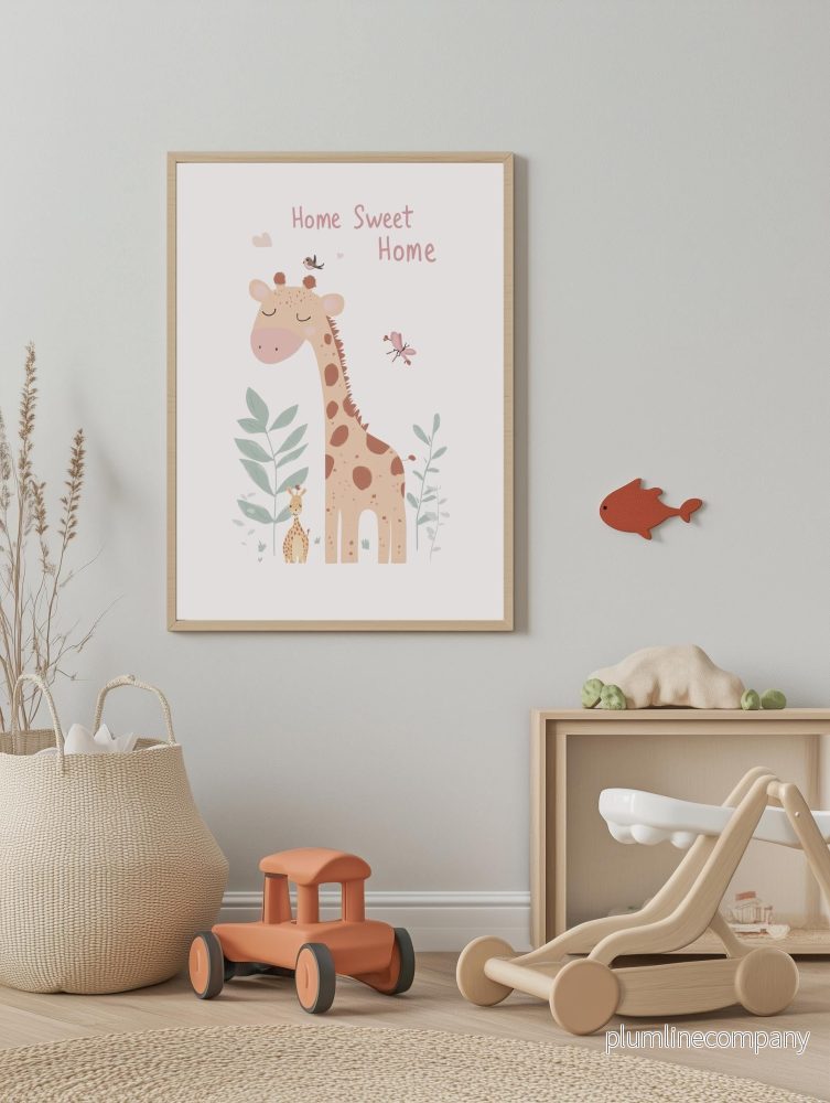 Home Sweet Home Giraffe Poster - Bild 2