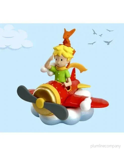 Den Lille Prinsen Figur - Lille Prinsen & Räven i Flygplanet 7 cm - Bild 2
