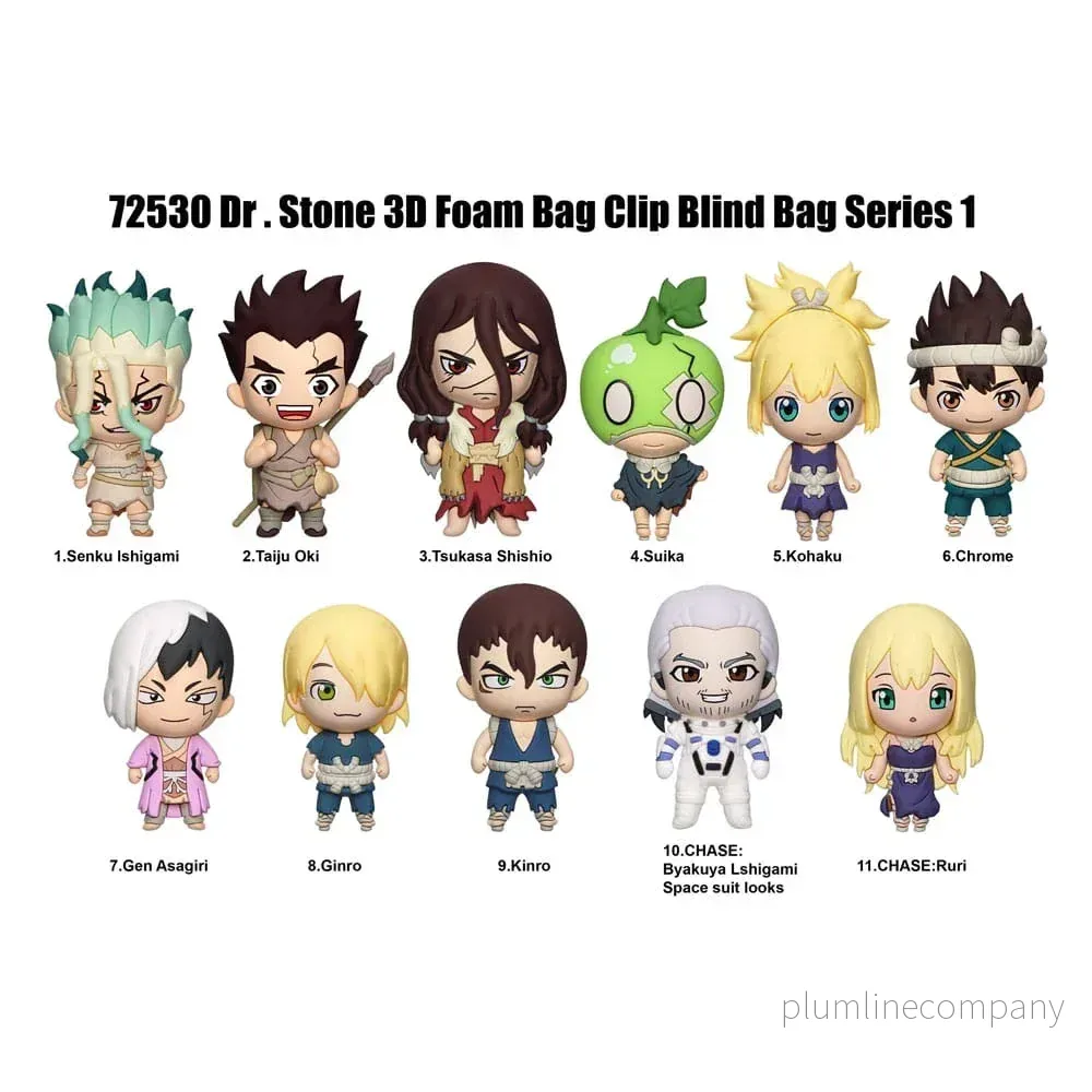 Dr. Stone 3D PVC Bag Clips Series 1 Display (24) - Bild 2