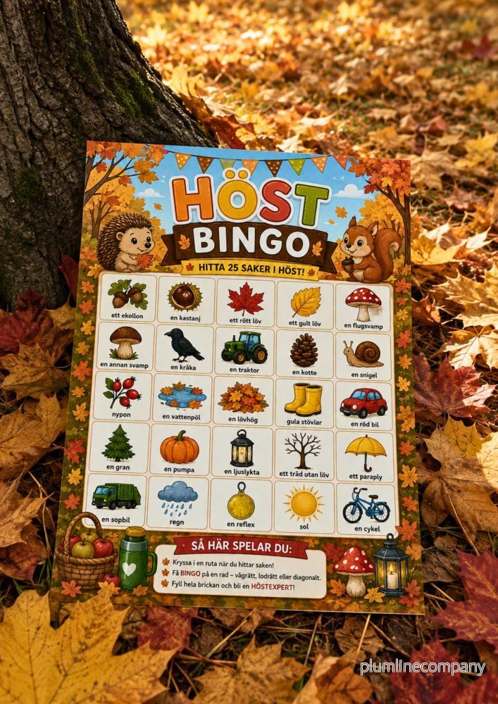 Höstbingo – Hitta 25 saker i höst!