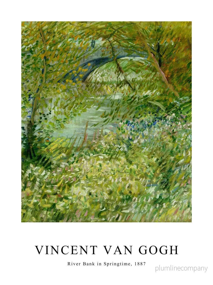 River Bank in Springtime Poster