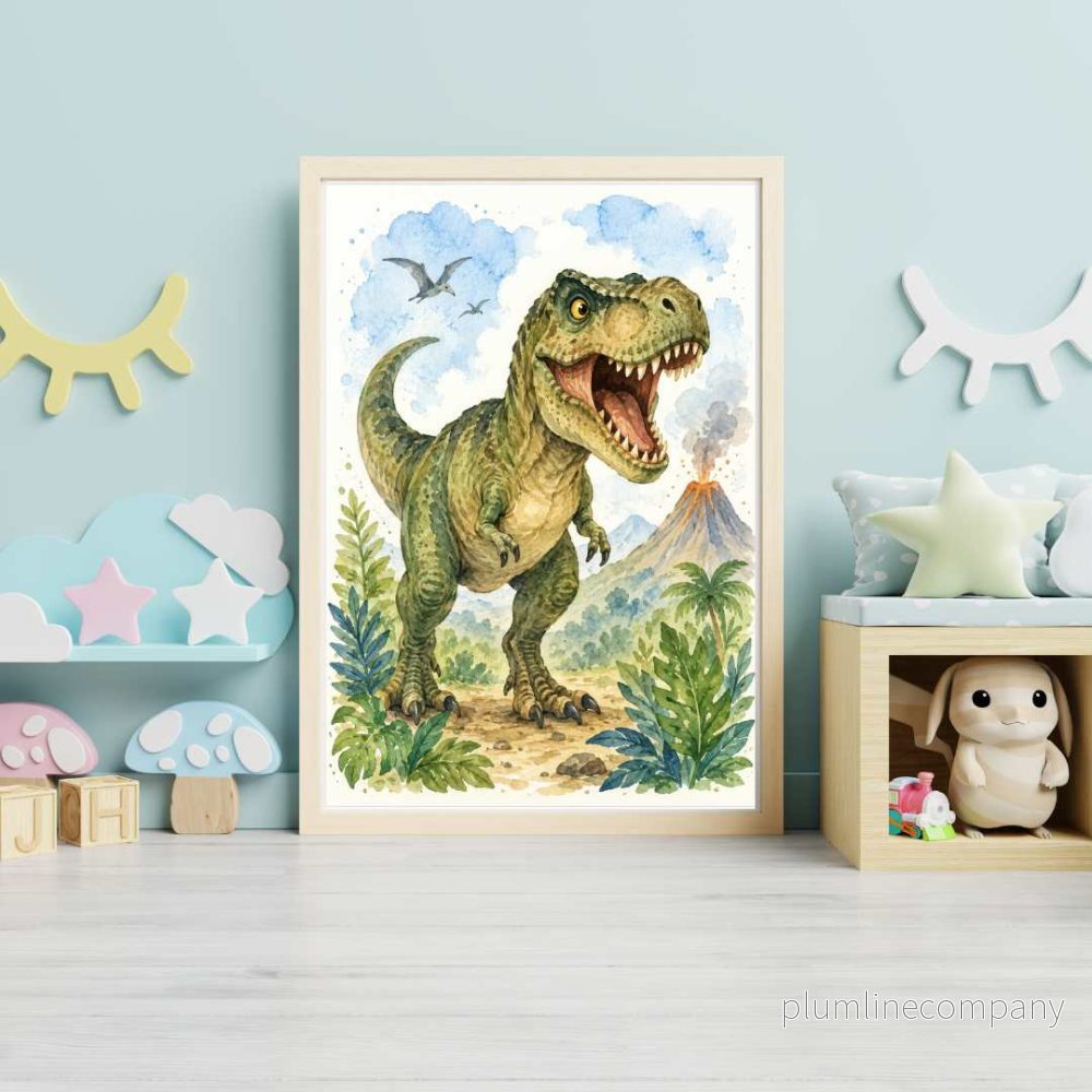 Häftig T-Rex – Poster för barn Häftig T-Rex – Poster för barn