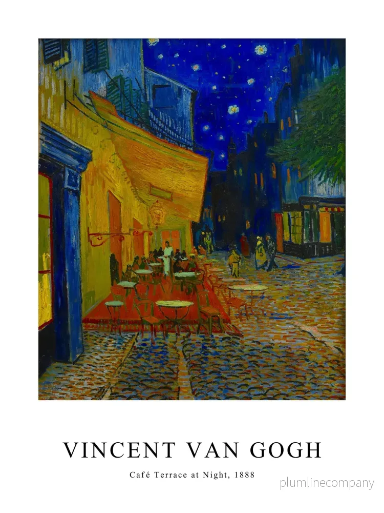 Café Terrace at Night Poster Café Terrace at Night Poster