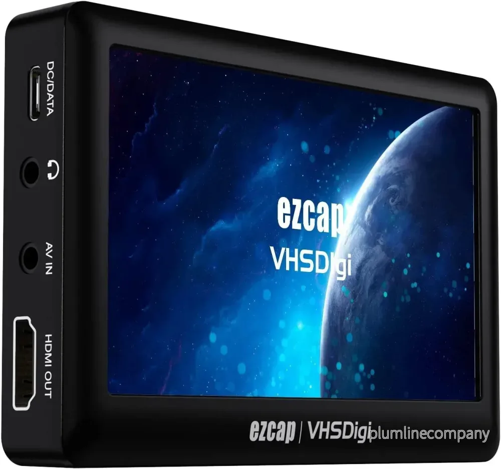 Ezcap Video till Digital Converter, CVBS Video Recorder med 4,3 tums LCD-skärm, Portable Composite CVBS AV Video Recorder Converter