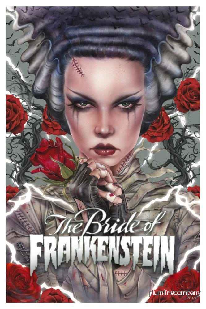 Bride of Frankenstein Konsttryck Bride Afterlife av Brian M. Viveros 61 x 41 cm – oframat