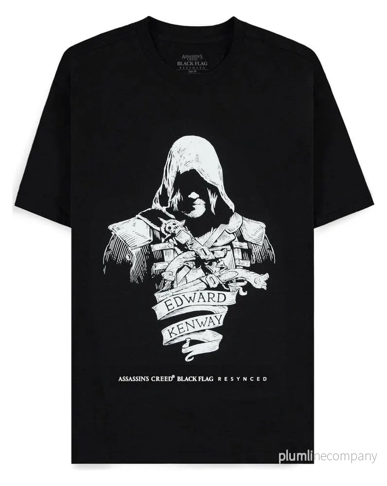 Assassin’s Creed T-shirt Svart Flagga Resynkroniserad Edward Kenway Assassin’s Creed T-shirt Svart Flagga Resynkroniserad Edward Kenway