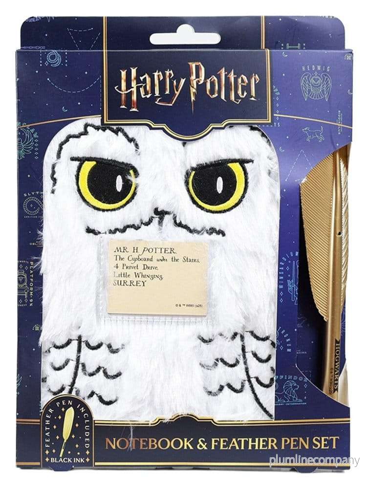 Harry Potter Hedwig Plush Notebook Set med penna – Magical Locations Harry Potter Hedwig Plush Notebook Set med penna – Magical Locations