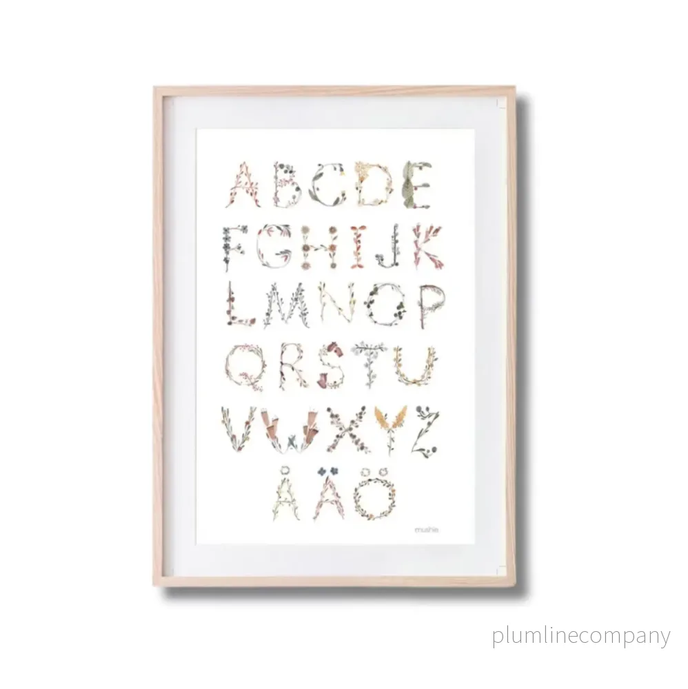 Mushie Poster ABC Svensk Mushie Poster ABC Svensk