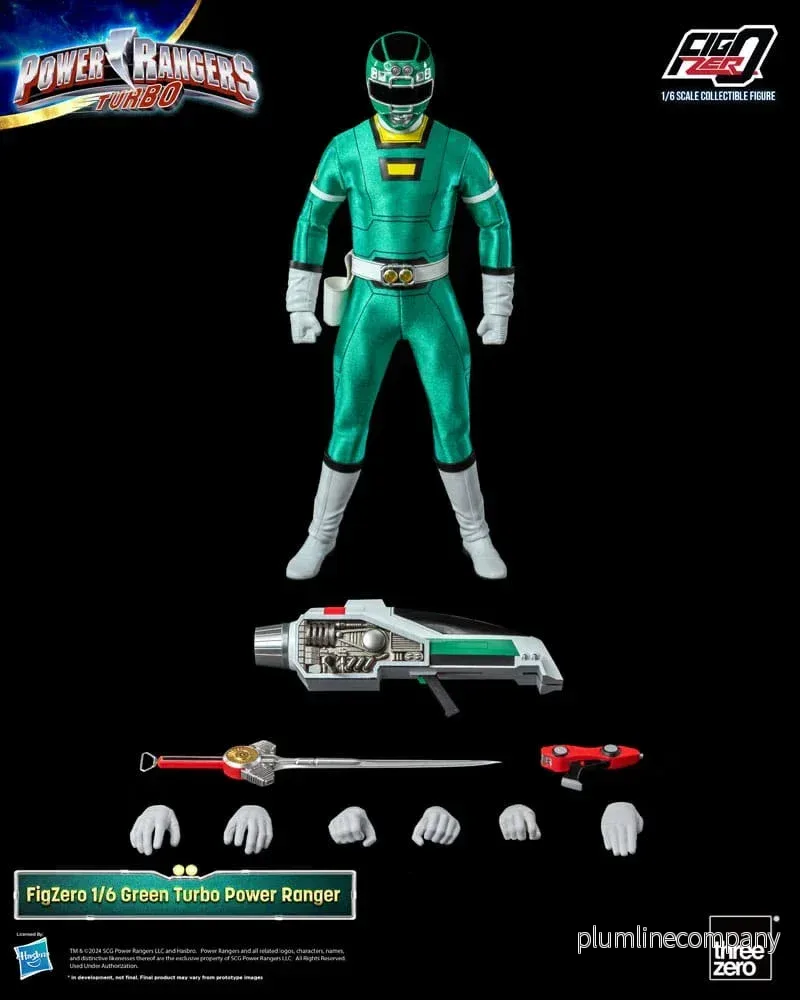 Power Rangers Turbo FigZero Action Figur 1/6 Green Turbo Power Ranger 30 cm - Bild 3