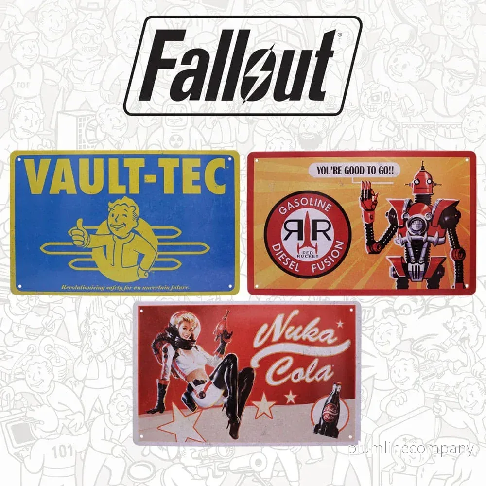 Fallout Plåtskyltar 3-Pack - Bild 3