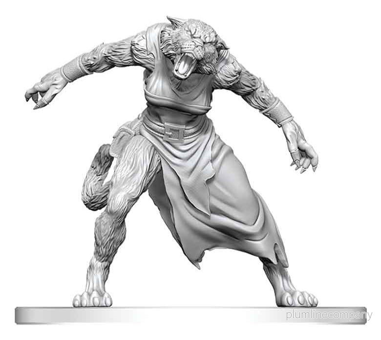 Pathfinder Battles Deep Cuts Omålade Miniatyr Weretiger 13 cm Pathfinder Battles Deep Cuts Omålade Miniatyr Weretiger 13 cm