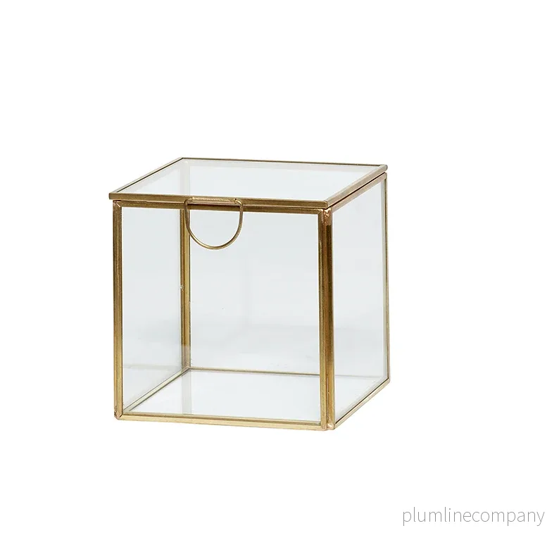Glas ask, mässing 12 cm Glas ask, mässing 12 cm