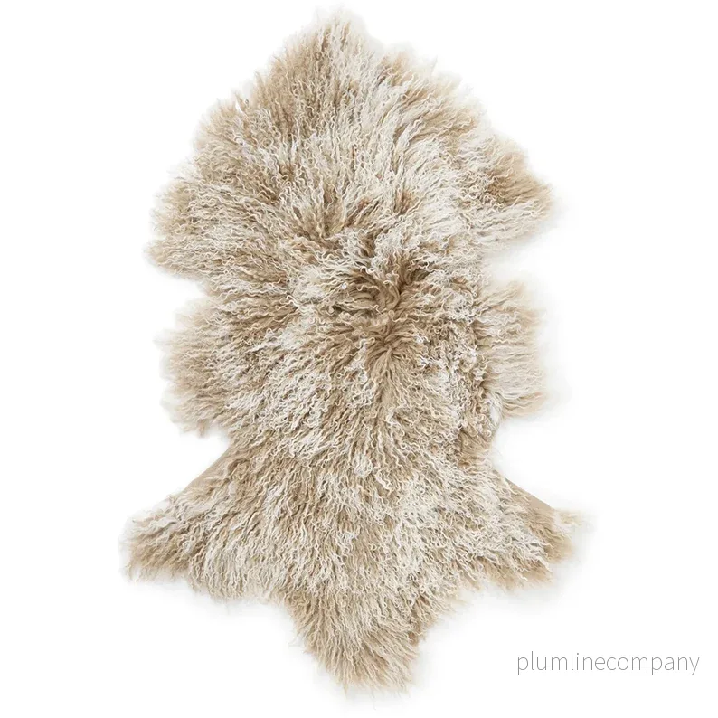 Långhårigt fårskinn, Beige Ombre Långhårigt fårskinn, Beige Ombre