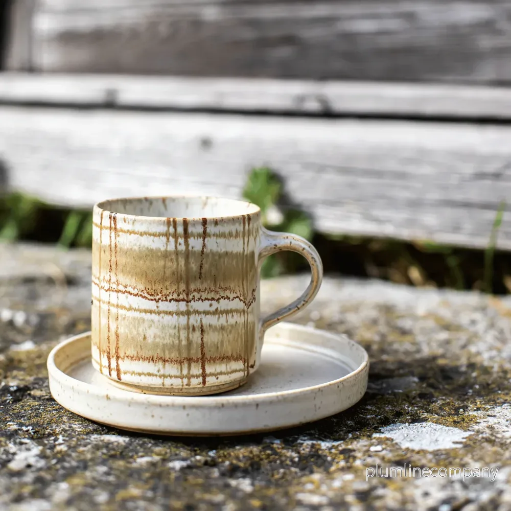 Liten Kaffekopp Ruta havre/brun